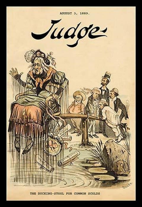 Judge Magazine: The Ducking-Stool for Common Scolds by Bernhard Gillam - Art Print