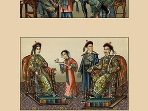 A Chinese Imperial Family by Auguste Racinet - Art Print