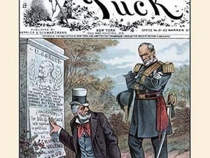 Puck Magazine: The Patriot and the Politician by Bernhard Gillam - Art Print