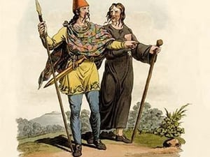 A Belgic Briton and One of the Cassiterides - Art Print