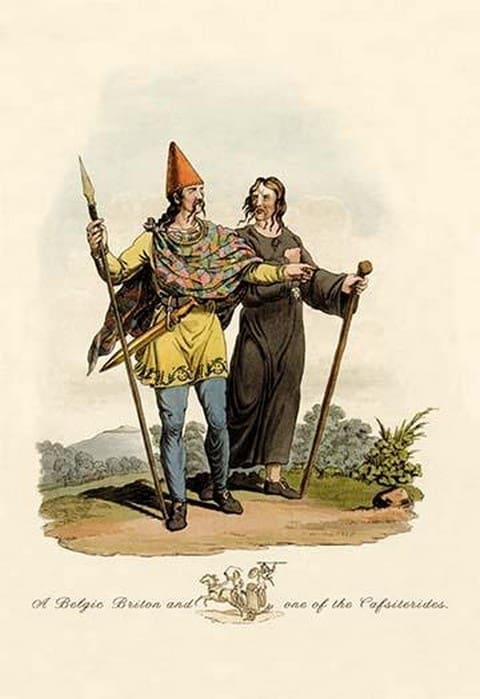 A Belgic Briton and One of the Cassiterides - Art Print