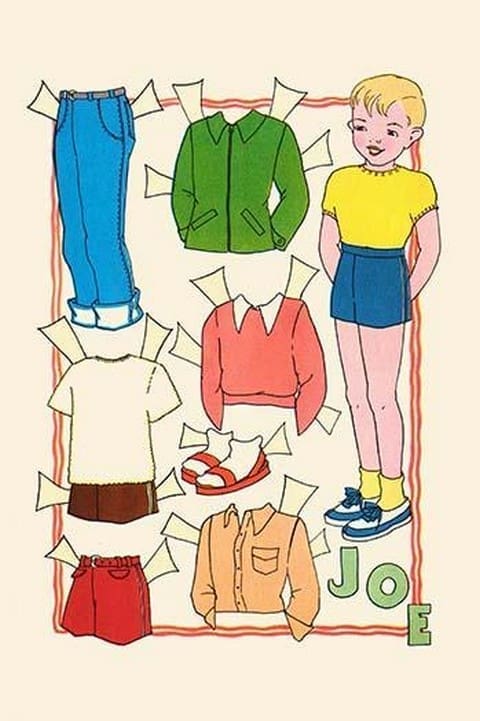 Joe - Dress Up Doll by Elaine Ends - Art Print