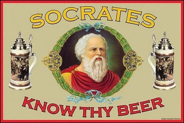 Know Thy Beer - Socrates by Wilbur Pierce - Art Print
