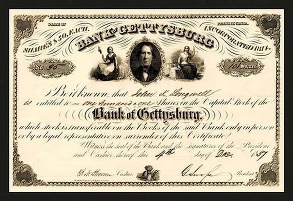 Bank of Gettysburg - Art Print
