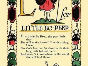L for Little Bo-Peep by Tony Sarge - Art Print