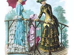La Mode Illustree: On a Bridge - Art Print