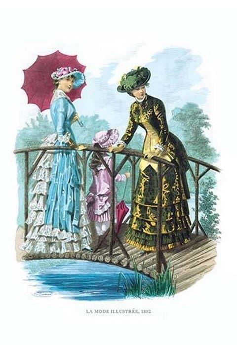 La Mode Illustree: On a Bridge - Art Print