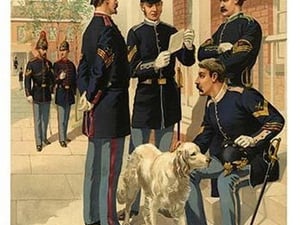 Non-Coms Putting On The Dog - 1888 - Full Dress In Prussian Pickelhaube By Henry Alexander Ogden - Art Print