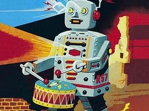 Musical Drummer Robot #2 - Art Print