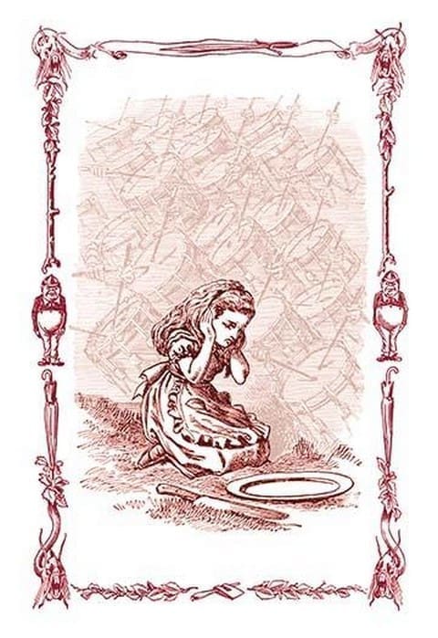 Through the Looking Glass: The Drums Began by John Tenniel - Art Print