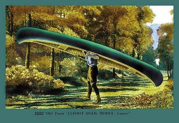 15 Foot 50 Lb. Model Canoe - Art Print