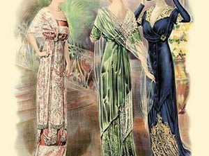Graceful Evening and Dinner Gowns - Art Print