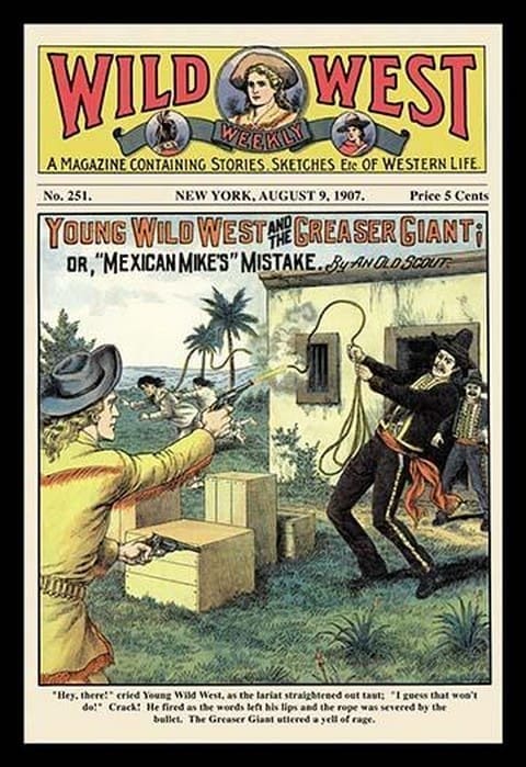 Wild West Weekly: Young Wild West and the Greaser Giant - Art Print