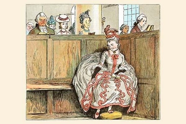 Mrs. Blaize always looked wonderful when she went to Church by Randolph Caldecott - Art Print