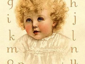 Little Girl's Alphabet by Ida Waugh - Art Print