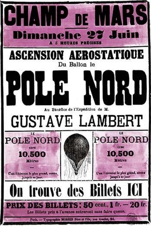 Broadside Announcement of a Balloon Ascension #2 - Art Print