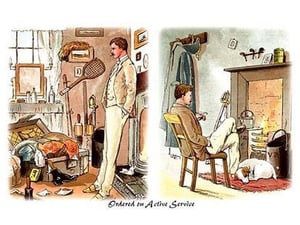 Ordered on Active Service by Richard Simkin - Art Print