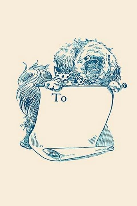 Vintage Dog Book Plate by Eugene Field - Art Print
