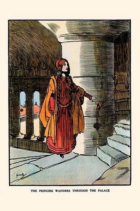 The Princess Wanders Through the Palace by John Hassall - Art Print