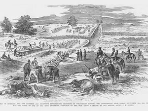 Battle of Antietam by Frank Leslie - Art Print