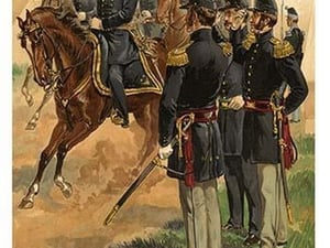 Staff Romp - 1851 - 1858 - Salutes From Junior Grades By Henry Alexander Ogden - Art Print