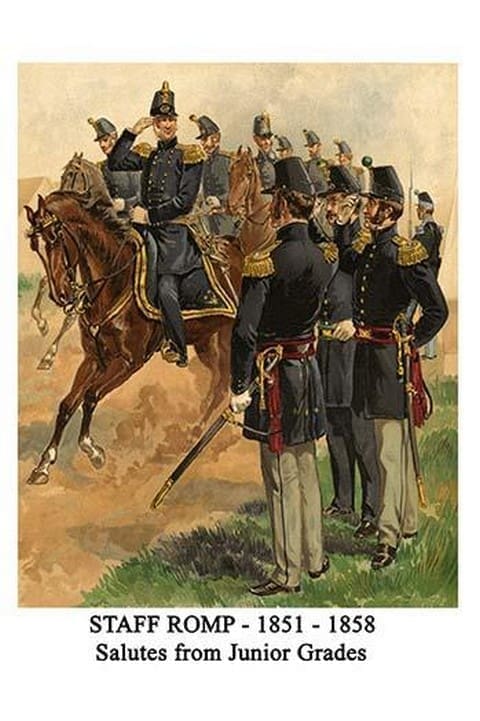Staff Romp - 1851 - 1858 - Salutes From Junior Grades By Henry Alexander Ogden - Art Print