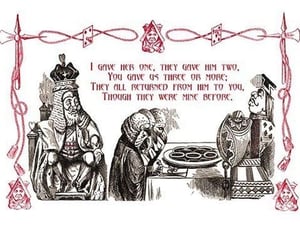 Alice in Wonderland: King and Tarts by John Tenniel - Art Print