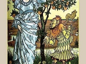 The Yellow Dwarf Rescues Princess by Walter Crane - Art Print