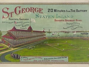 Baseball game being played at St. George Park - Art Print