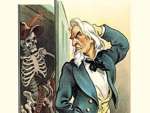 Puck Magazine: A Skeleton of His Own - Art Print