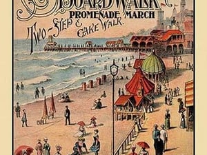 Atlantic City Board Walk Promenade March - Art Print