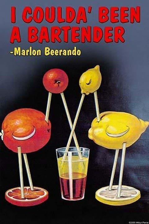I coulda been a bartender - Marlon Brando by Wilbur Pierce - Art Print