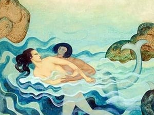 Myths the Ancients Believed - Glaucus and Scylla by Edmund Dulac - Art Print