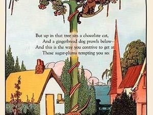 Chocolate Cat & Gingerbread Dog by Eugene Field - Art Print
