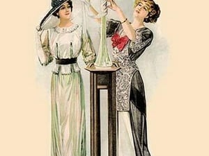 Lady Arranging Flowers - Art Print