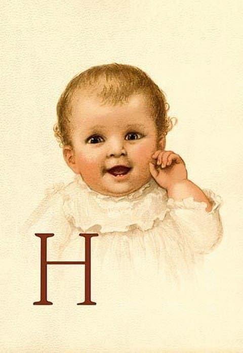 Baby Face H by Ida Waugh - Art Print