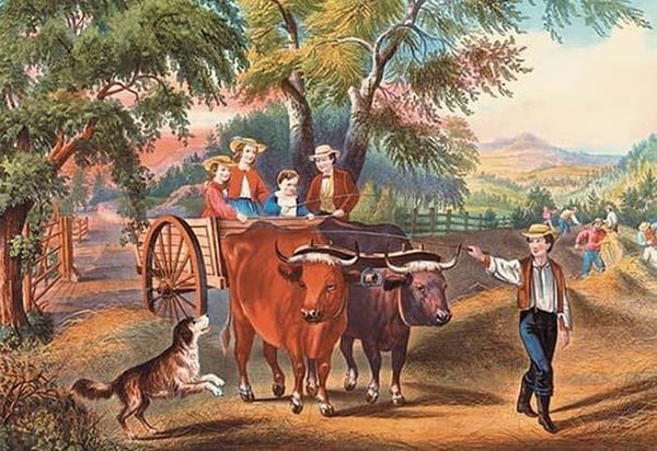 Haying Time by Nathaniel Currier - Art Print