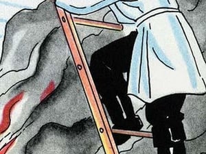 Climbing the Ladder in Harms Way by Julia Letheld Hahn - Art Print
