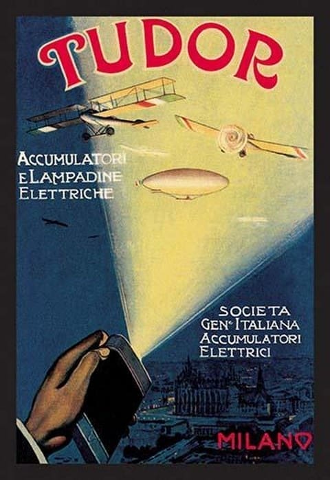 Flying Machines in the Spotlight - Art Print