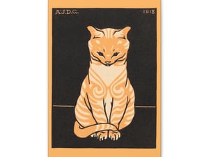Sitting Cat by Julie de Graag - Canvas Print