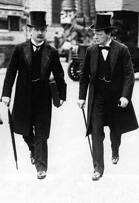 Lloyd George with Churchill