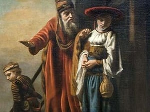 Abraham Dismissing Hagar and Ishmael by Nicolaes Maes - Art Print