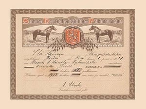 Suomen Heuosjalostusliittojen Palkintotodistus - Art Print