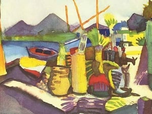 Landscape at Hammamet by August Macke - Art Print