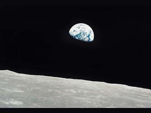 Earth Rise by NASA - Art Print