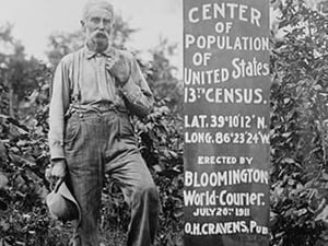 Population Center of the United States - Art Print