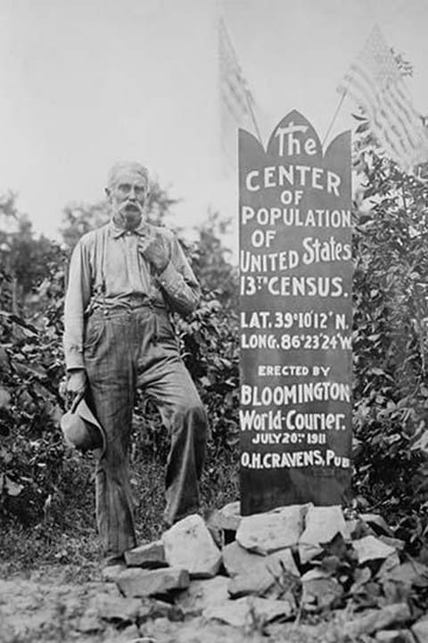 Population Center of the United States - Art Print