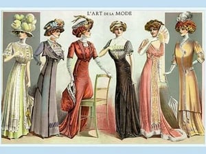 L'Art de la Mode: Six Refined Fashions - Art Print