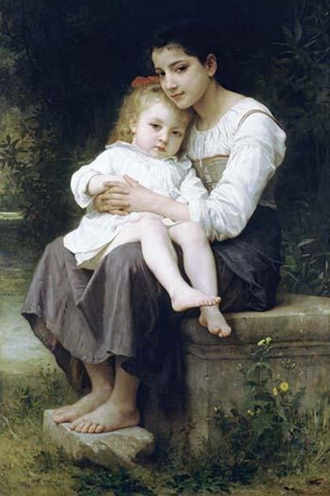 Big Sis by William Bouguereau - Art Print