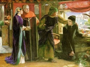 First Anniversary of the Death of Beatrice by Dante Gabriel Rossetti - Art Print